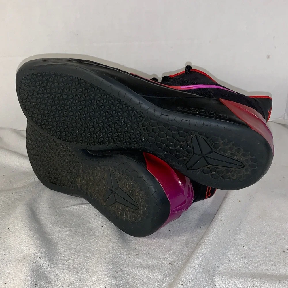 Nike Mens Kobe A.D. ‘Flip the Switch’ Black Basketball Sneakers with Red Accents